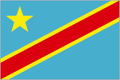 National Flag of Democratic Republic of the Congo