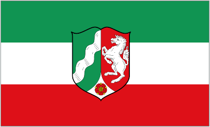 North Rhine-Westphalia (Nordrhein-Westfalen) State Flag