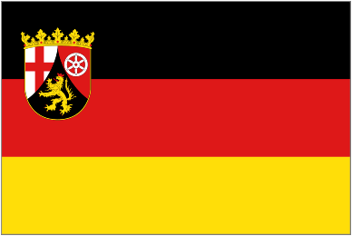 Rhineland-Palatinate (Rheinland-Pfalz) State and Civil Flag