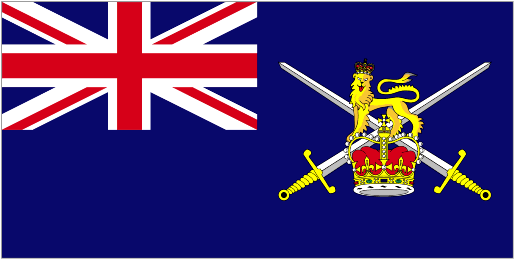 Army Ensign (worn by vessels commanded by commissioned officer) of United Kingdom