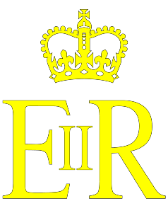 The Royal Cypher for use in England, Wales and Northern Ireland (simplified)