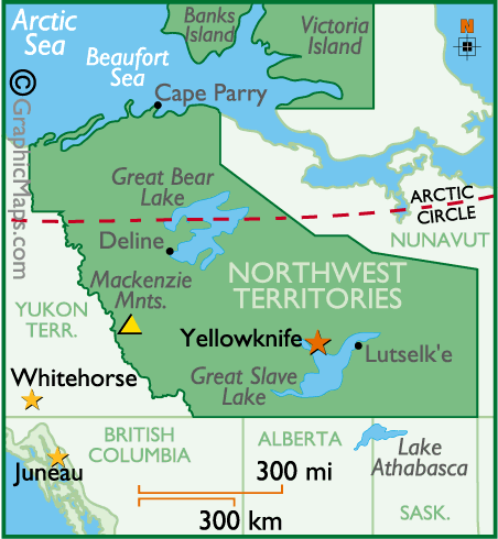 Map of Northwest Territories