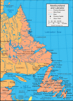 Map of Newfoundland and Labrador