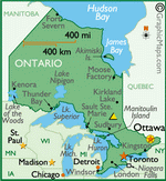 Map of Ontario Province