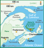 Map of Prince Edward Island Province