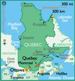 Map of Quebec Province