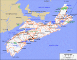 Map of roads of Nova Scotia