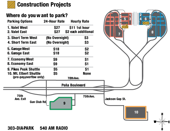 Second floor layout of Denver International Airport