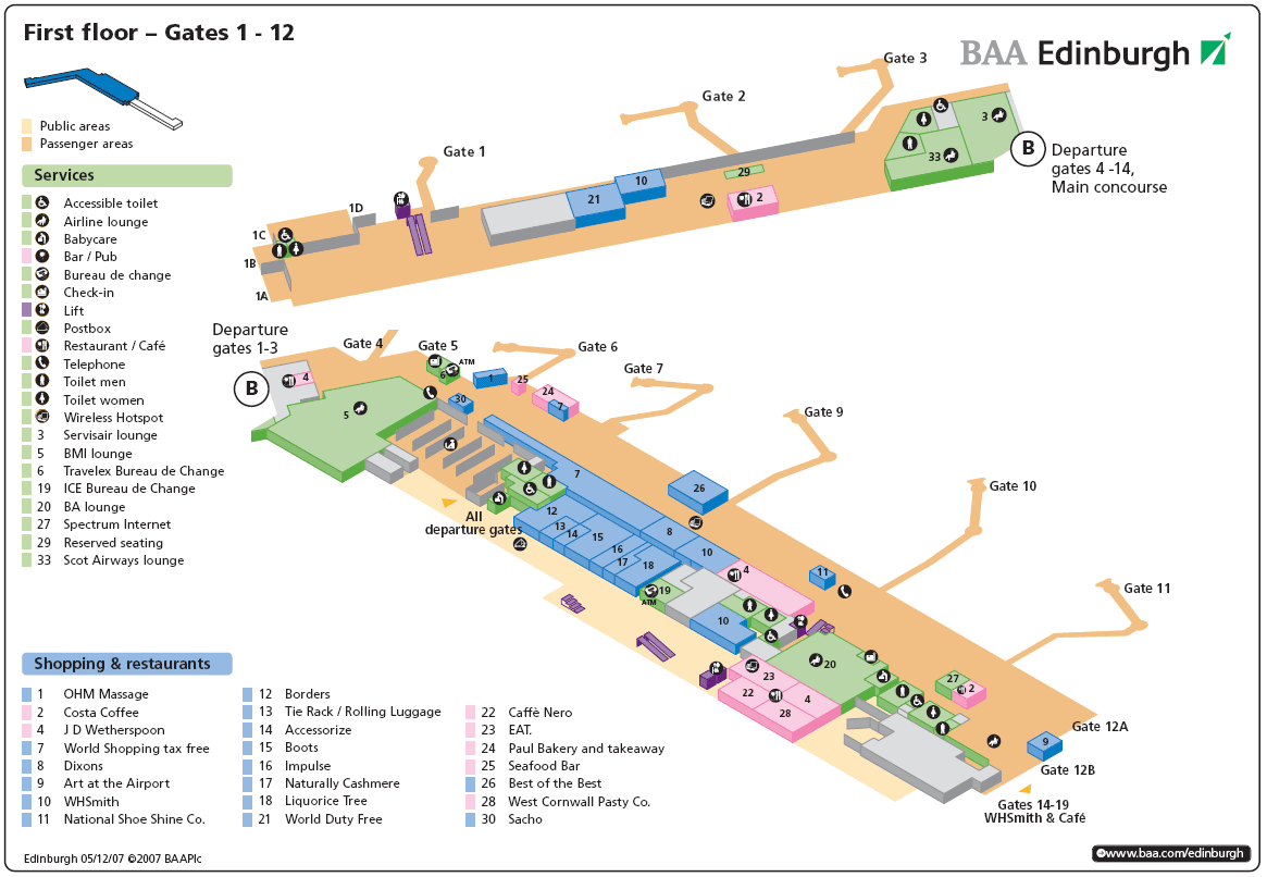 Edinburgh International Airport (gates 112)