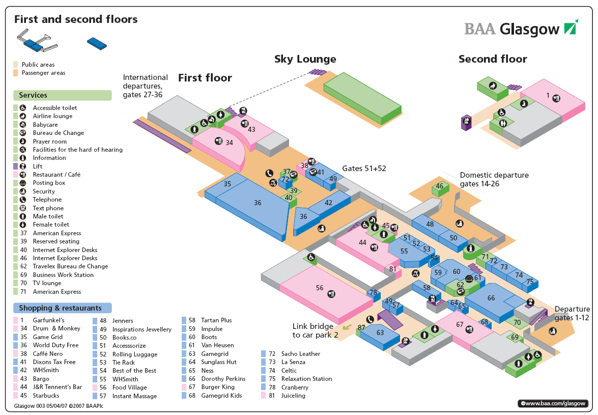 Glasgow International Airport (first and second floors)