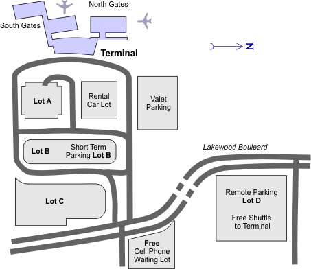 Parking scheme of Long Beach Airport