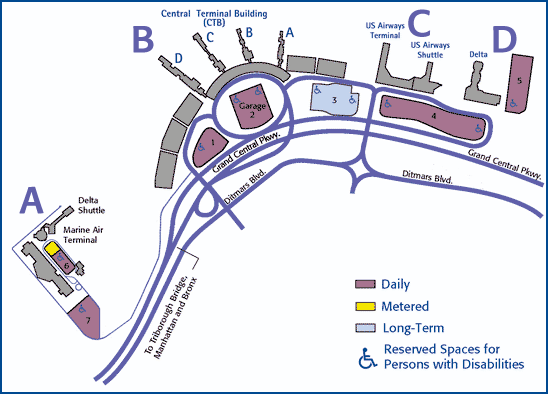 Parking scheme of New York La Guardia Airport