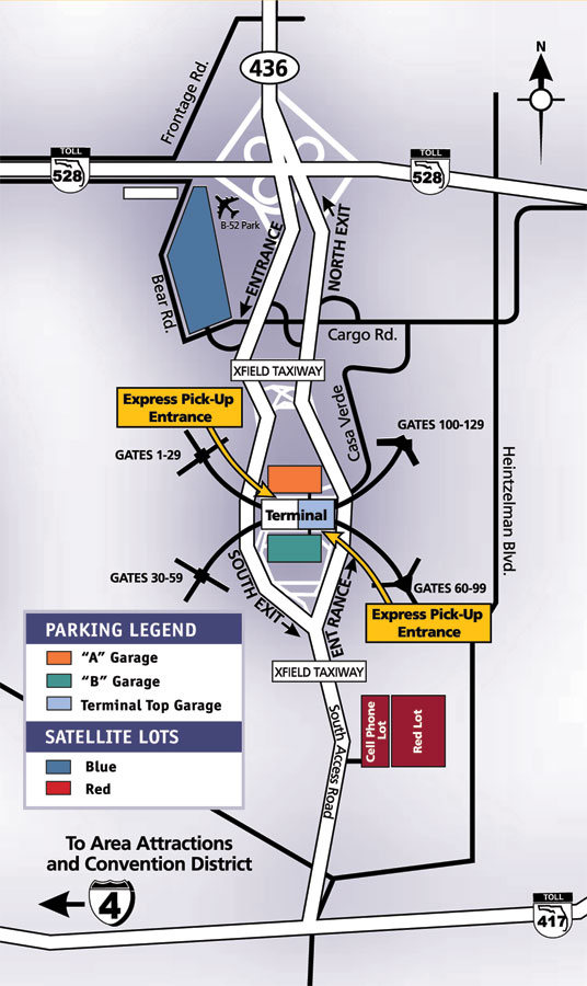 Parking scheme of Orlando International Airport