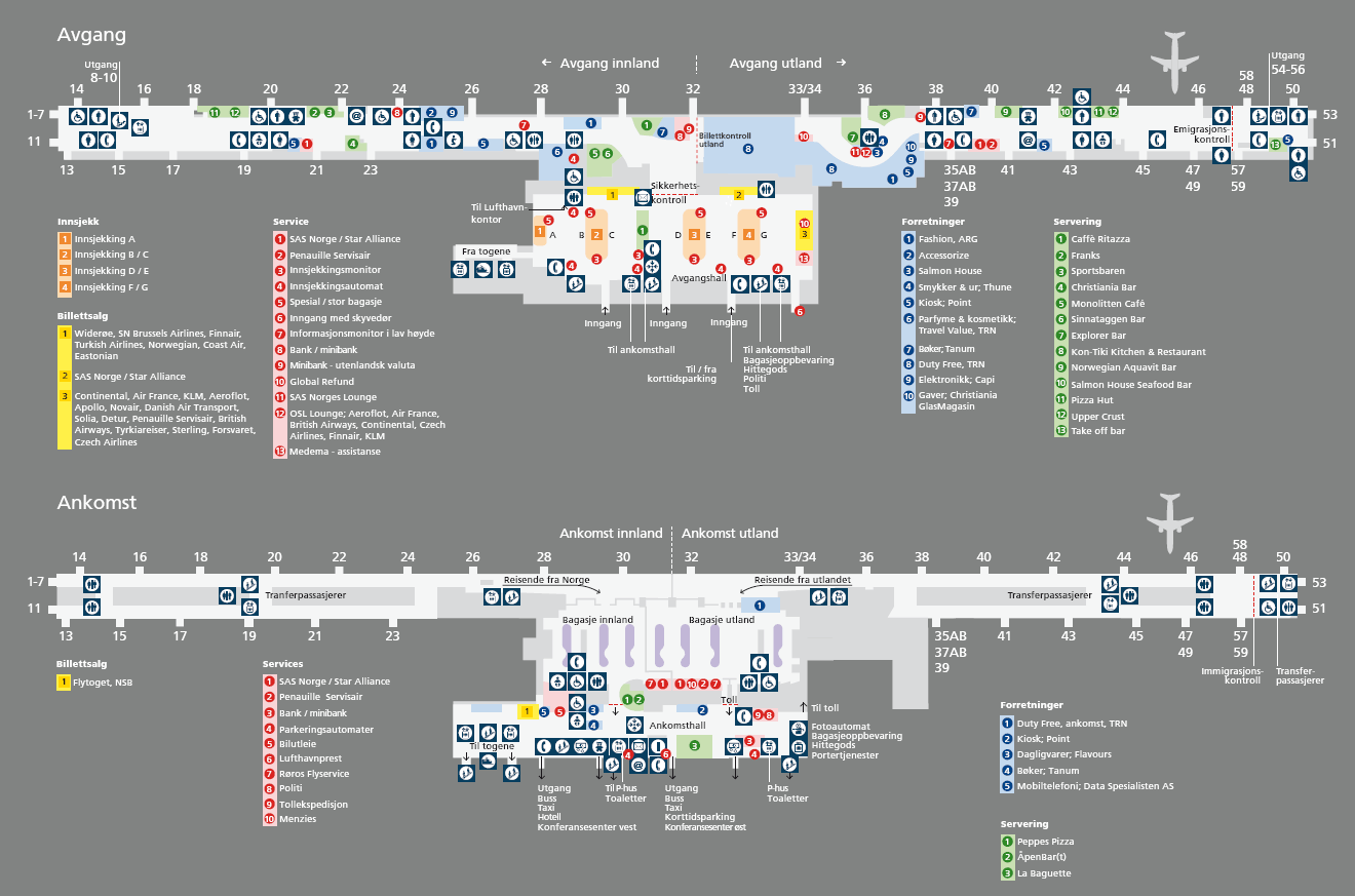 Oslo International Airport  departures and arrivals