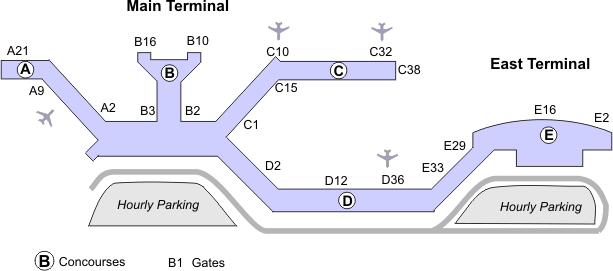 Lambert St. Louis International Airport. Airport layouts of United States. — www.bagsaleusa.com