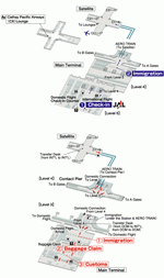 Terminals layout of airlines JAL in Kuala Lumpur International Airport