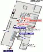 Terminals layout of airlines JAL in Faa