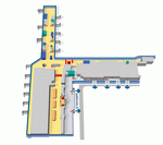 Terminal 2 layout of Prague Ruzyne Airport