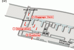 Terminals layout of airlines JAL in Xi
