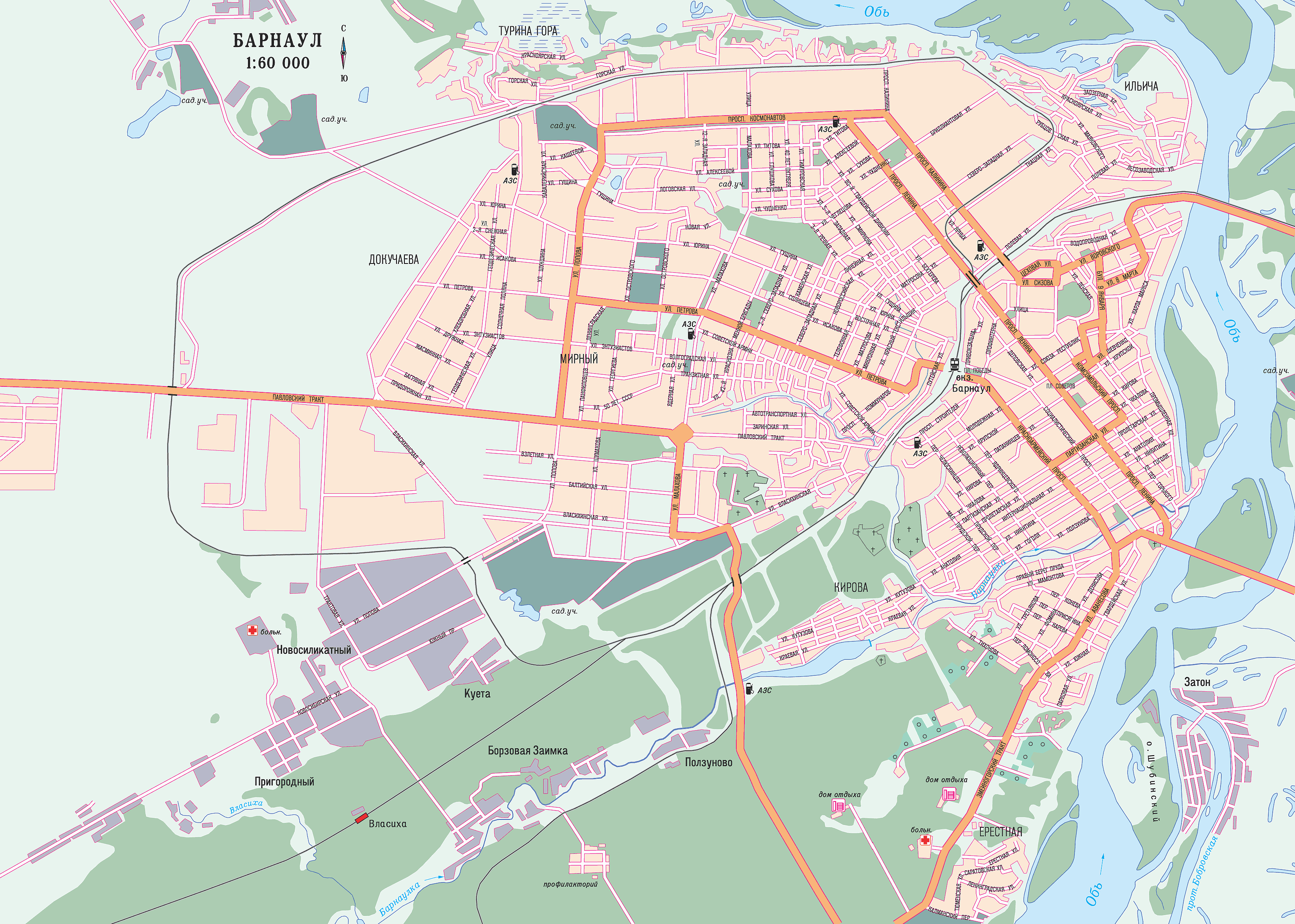 Map of Barnaul