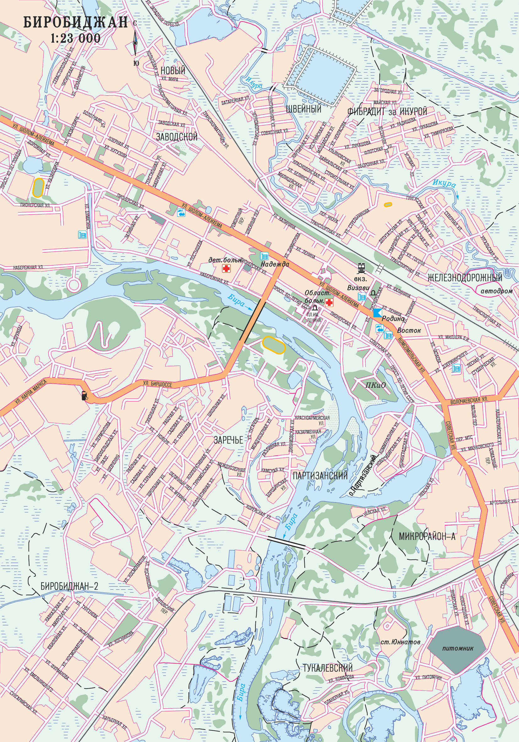 Map of Birobidzhan