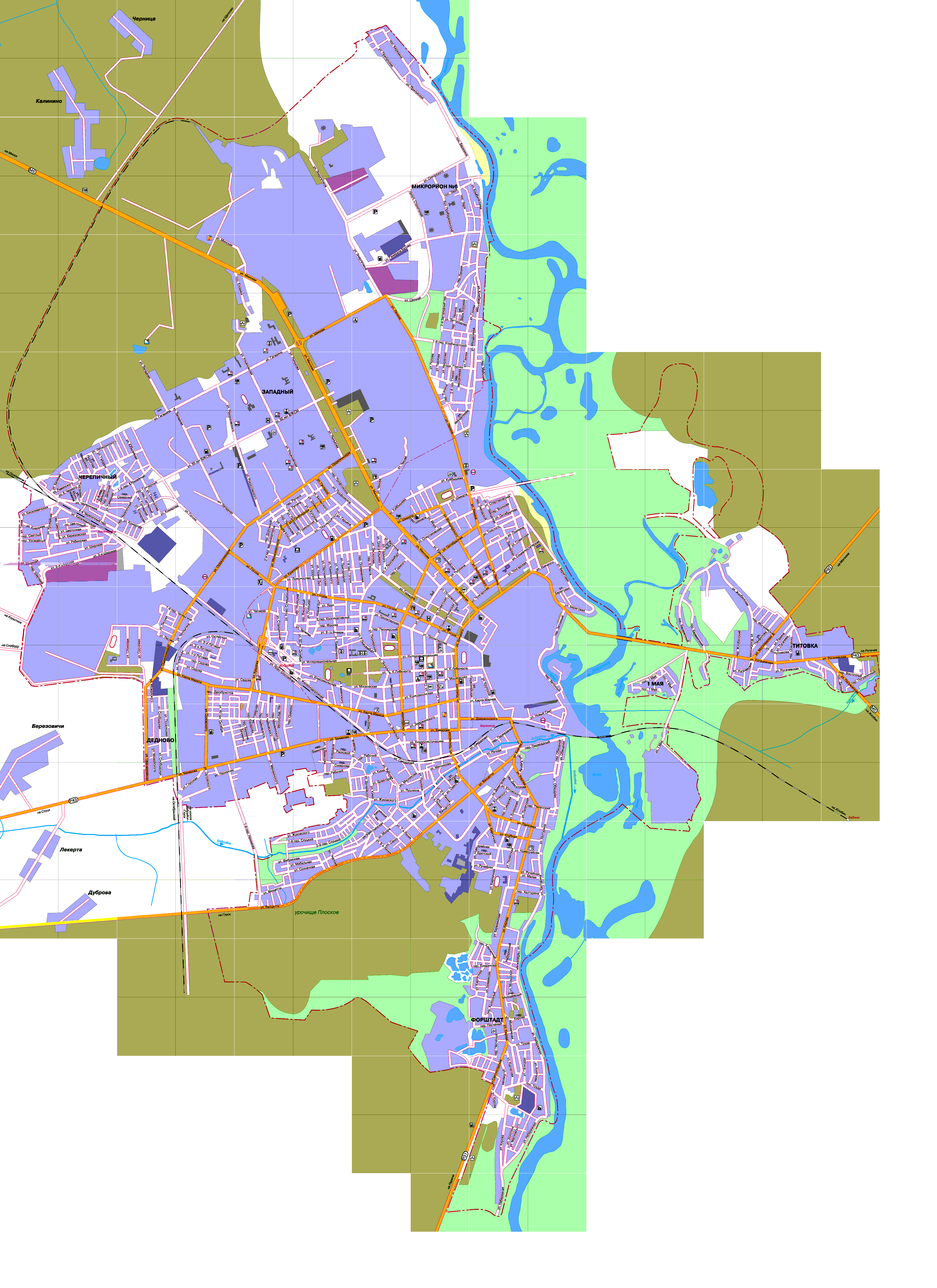 Map of Bobruysk