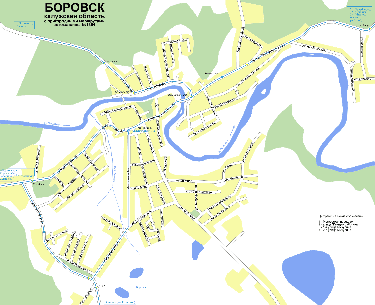 Map of Borovsk