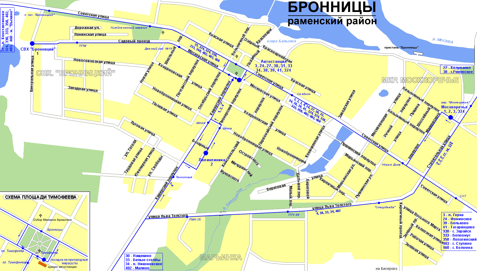 Map of Bronnitsy