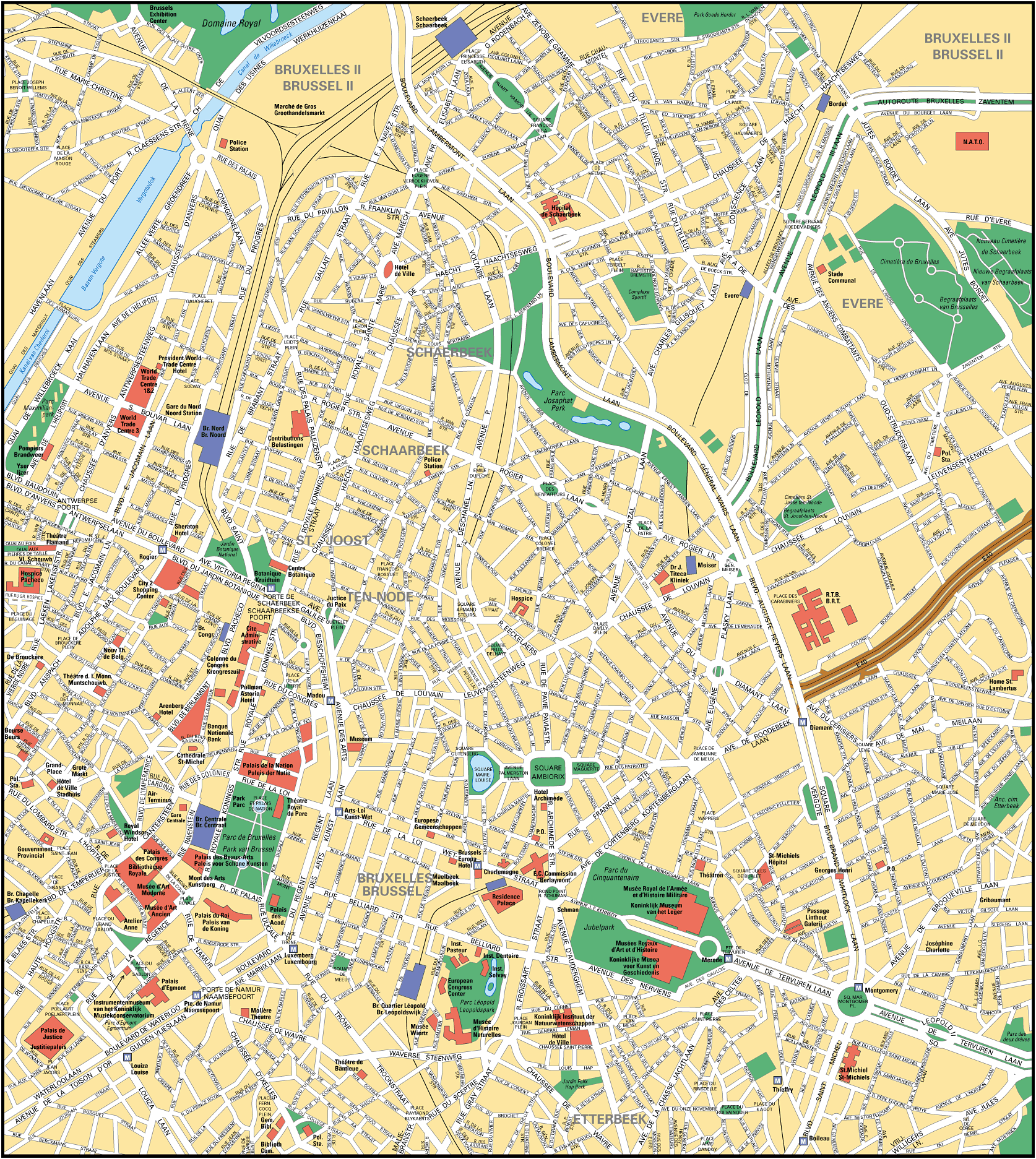 Map of Brussels