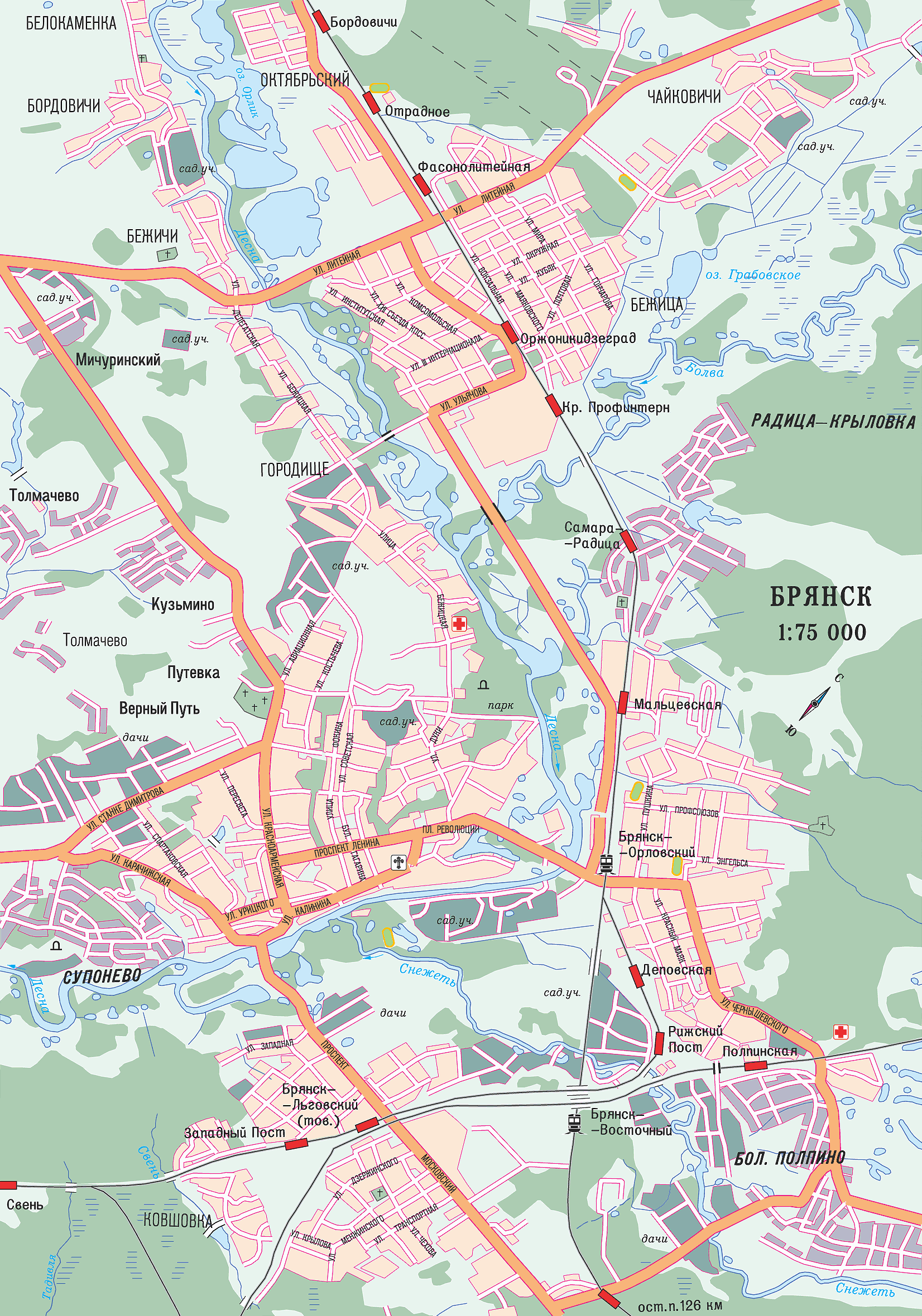 Map of Briansk