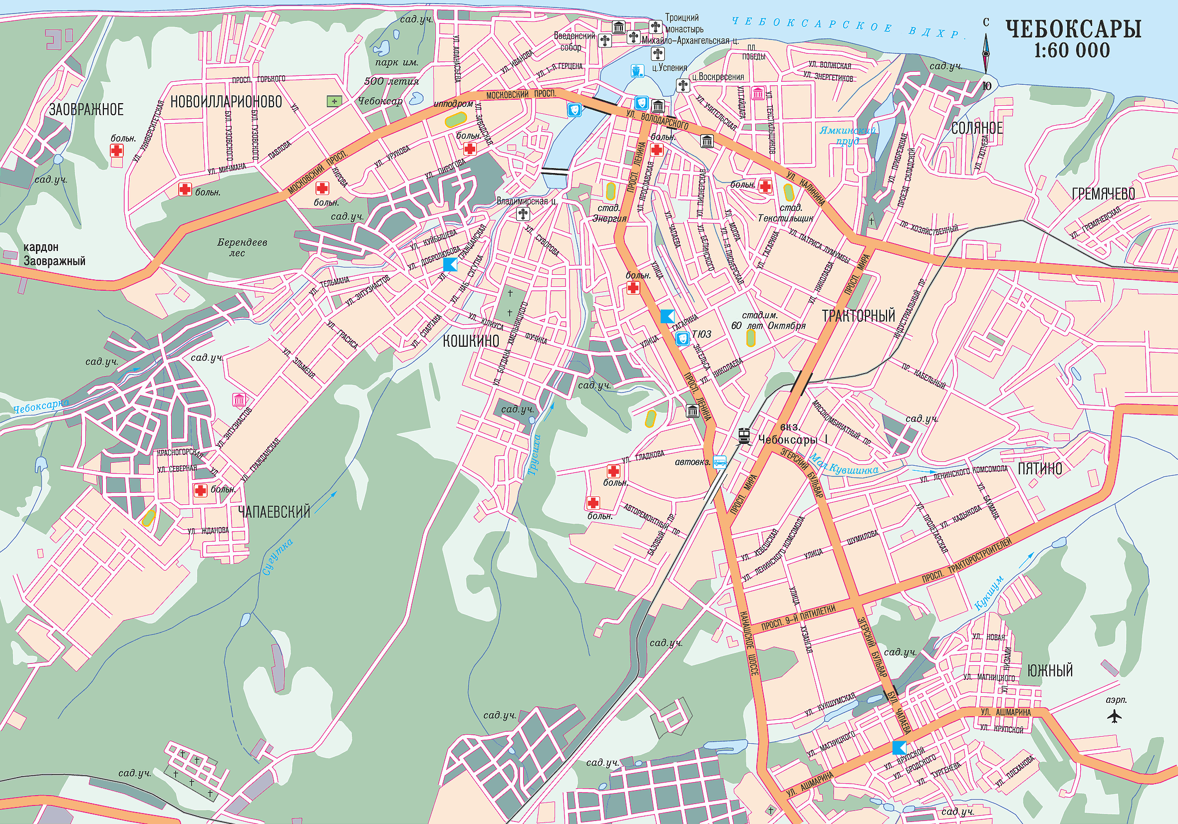 Map of Cheboksary