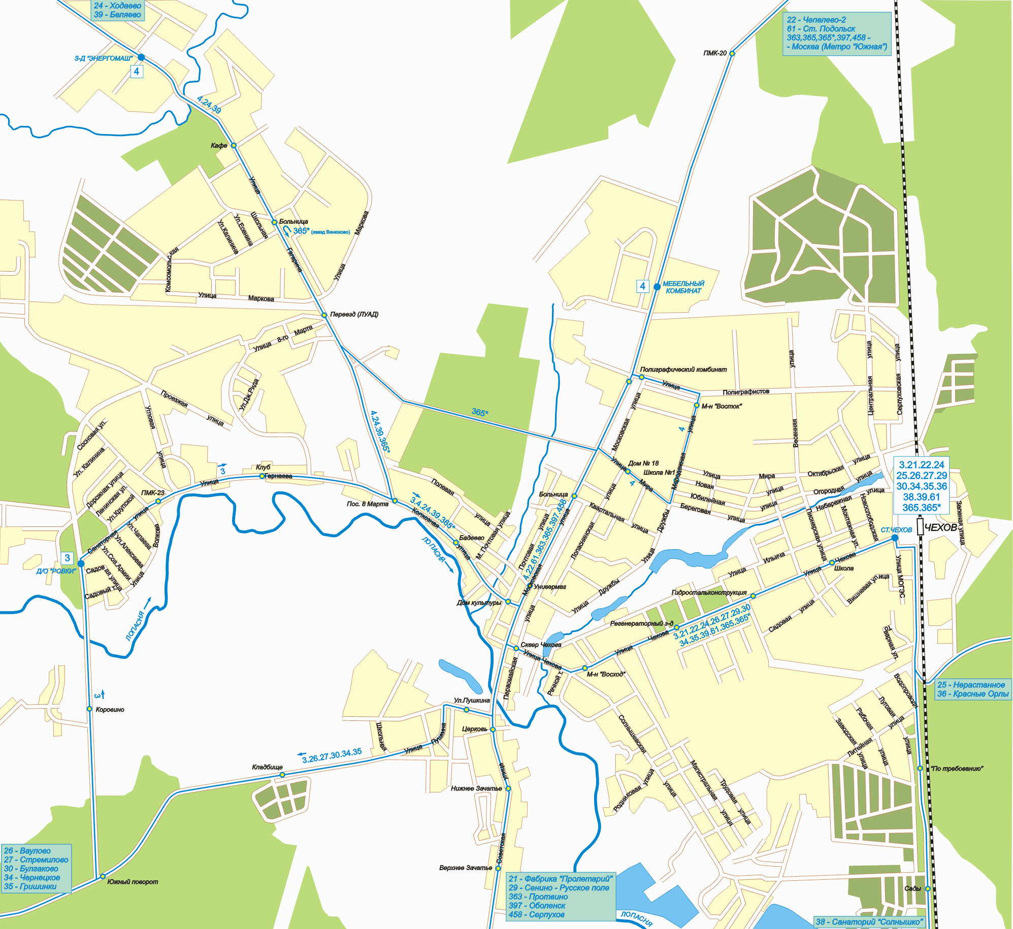 Map of Chehov