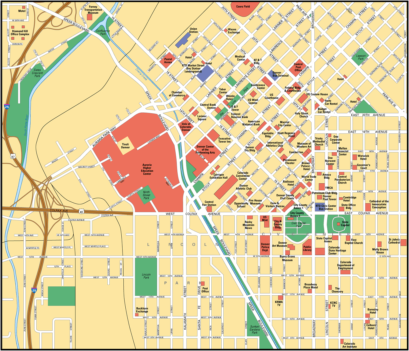 Map of Denver