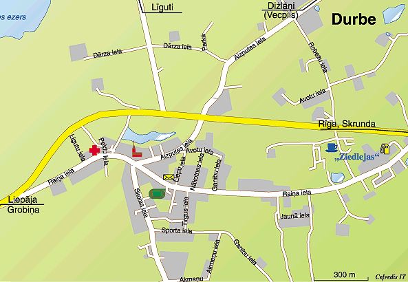 Map of Durbe