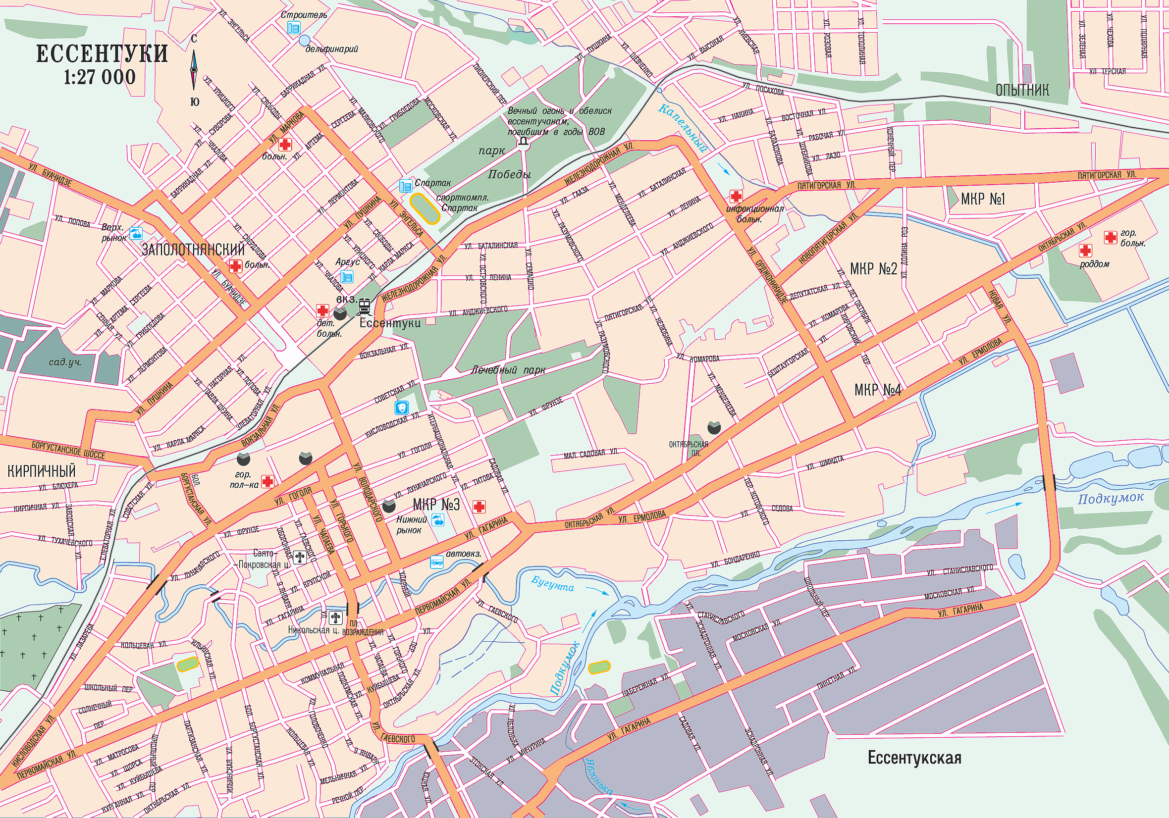 Map of Essentuki