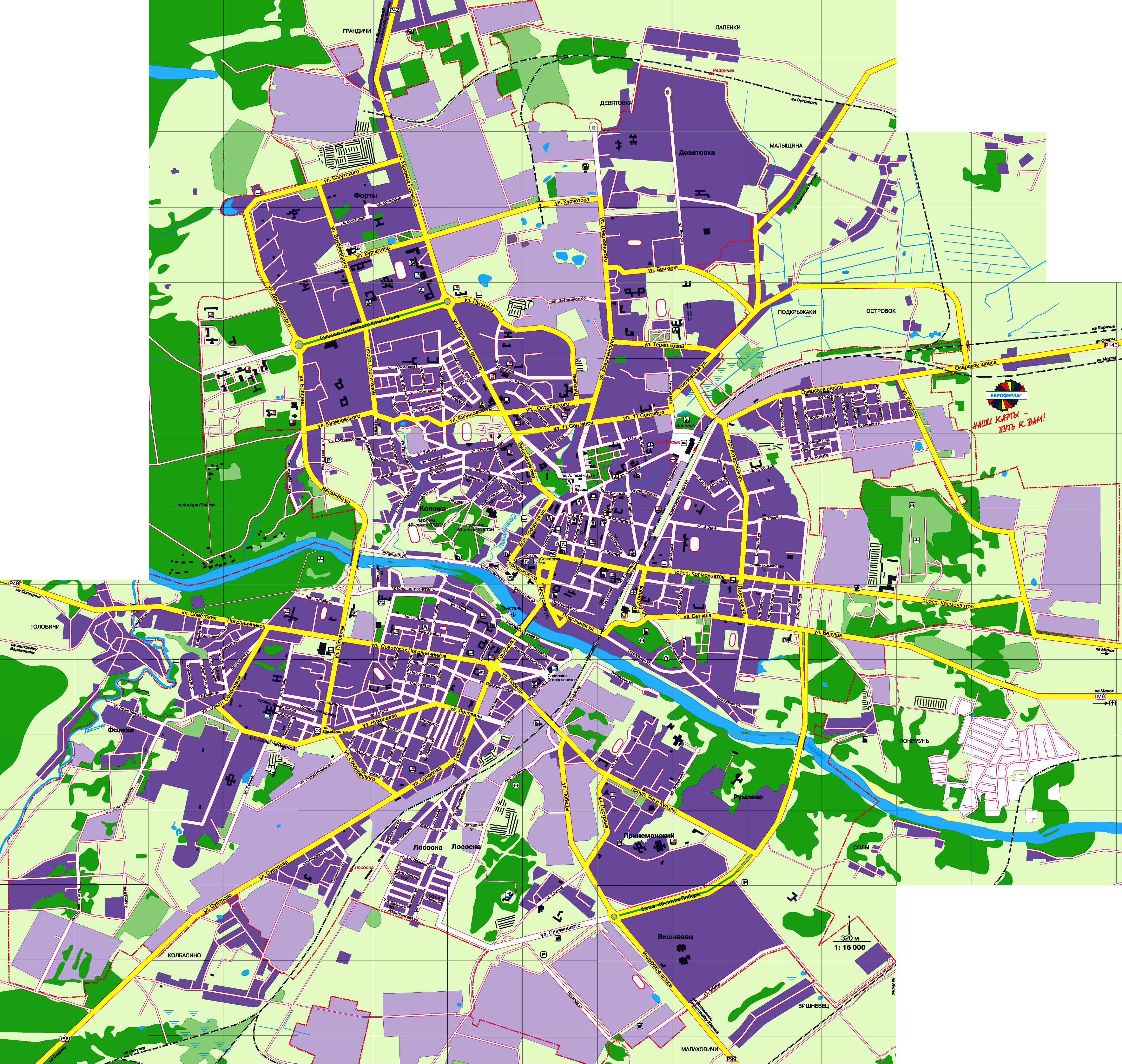Map of Grodno