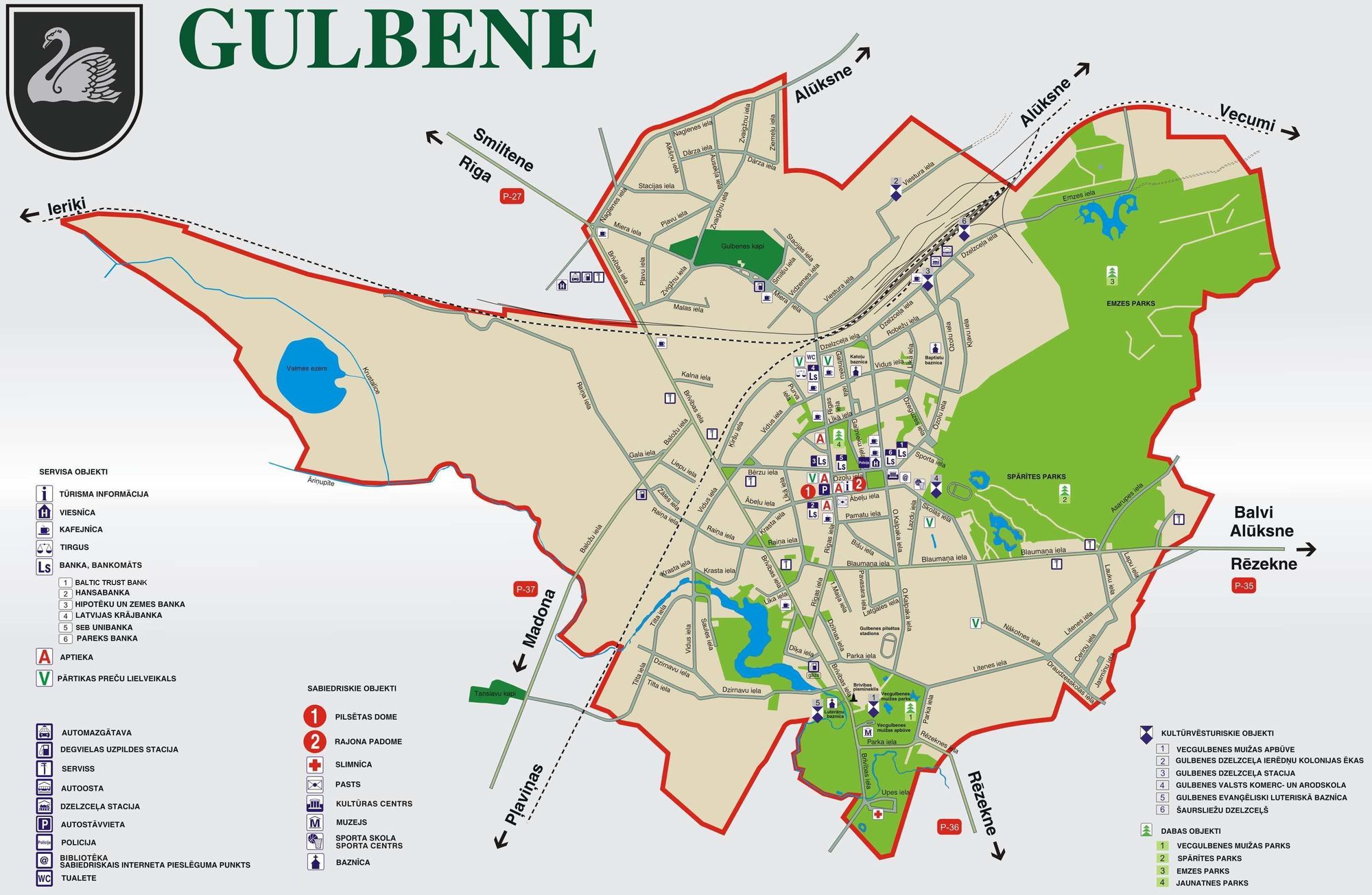 Map of Gulbene