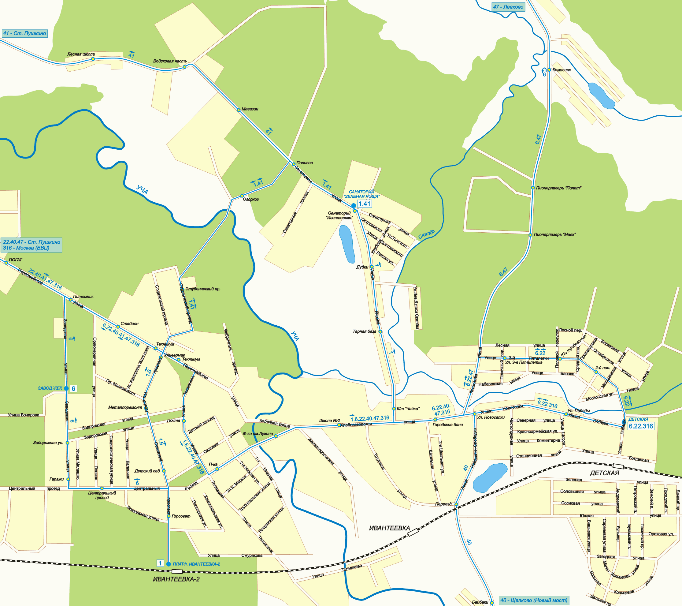Map of Ivanteevka