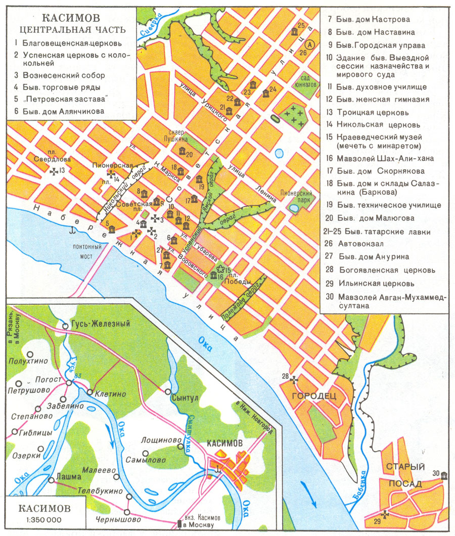 Map of Kasimov