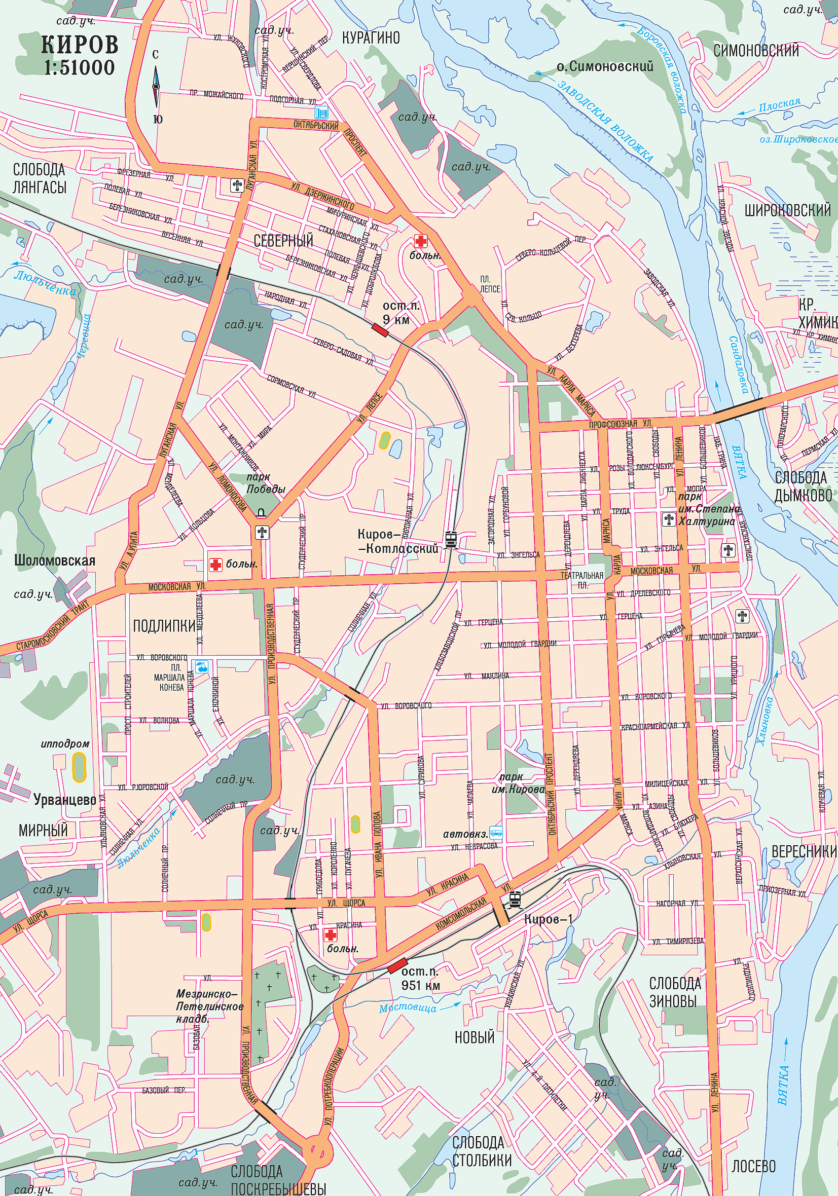 Map of Kirov