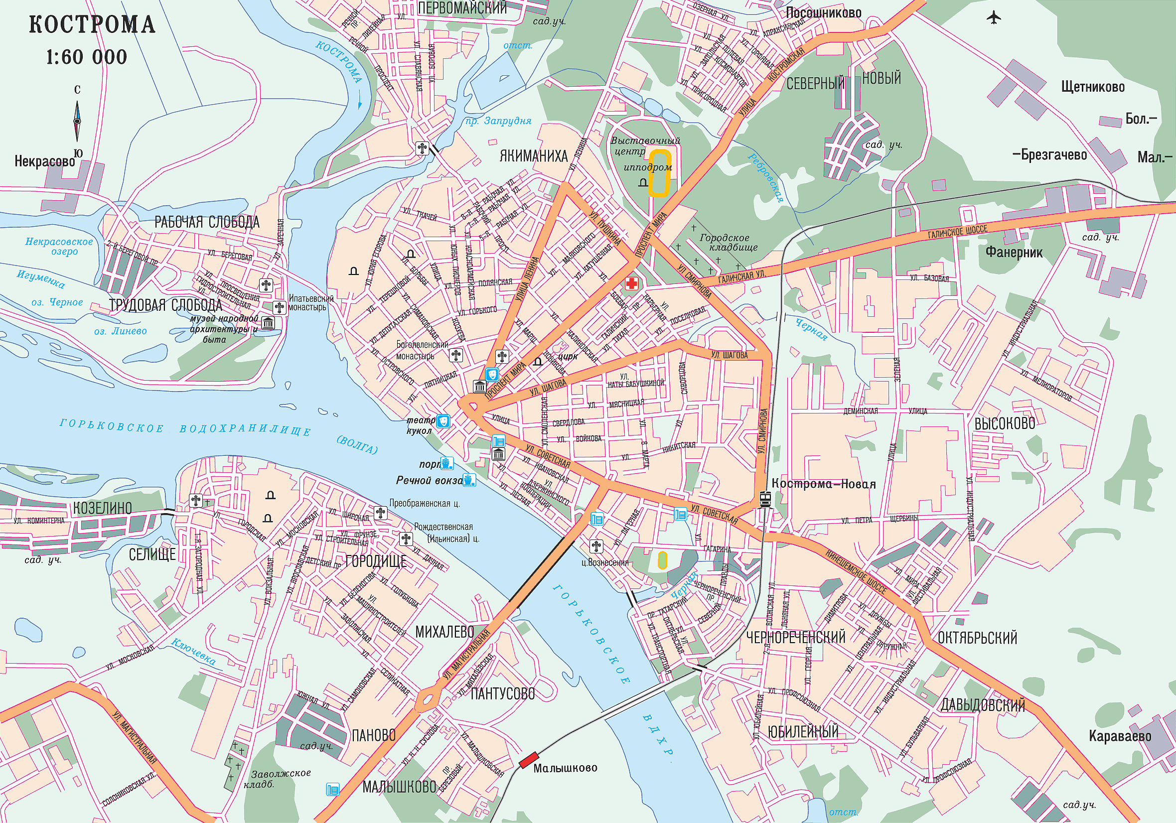 Map of Kostroma