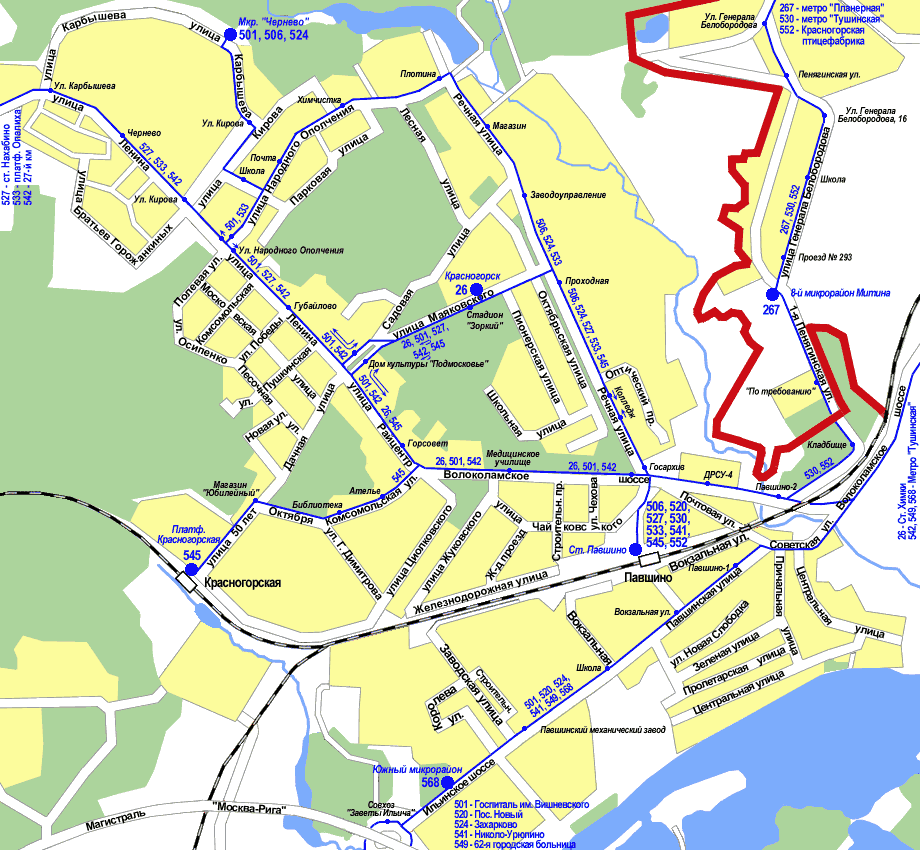 Map of Krasnogorsk