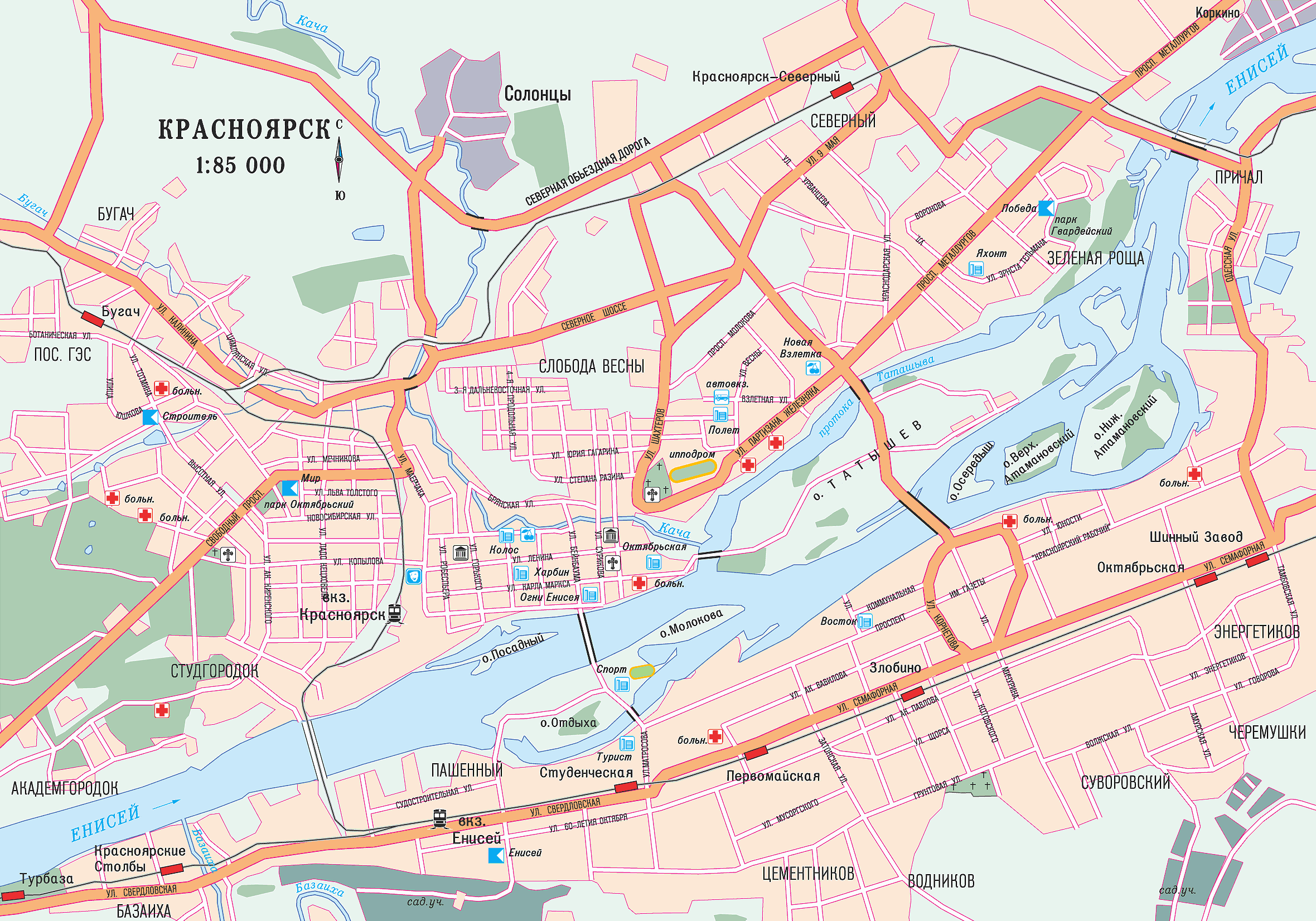 Map of Krasnojarsk