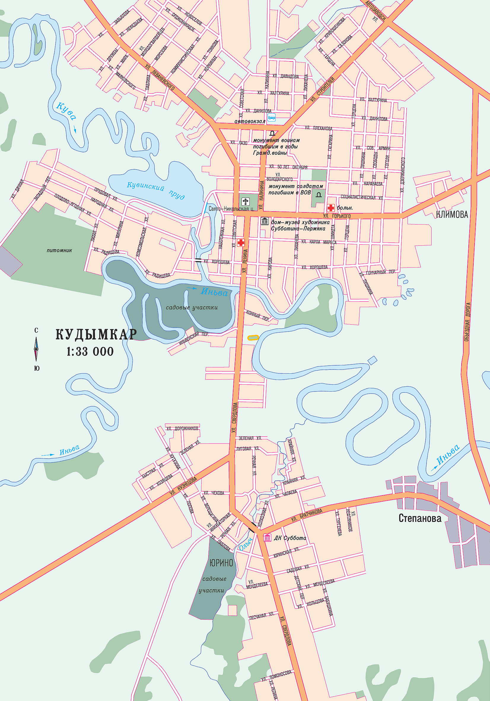 Map of Kudymkar