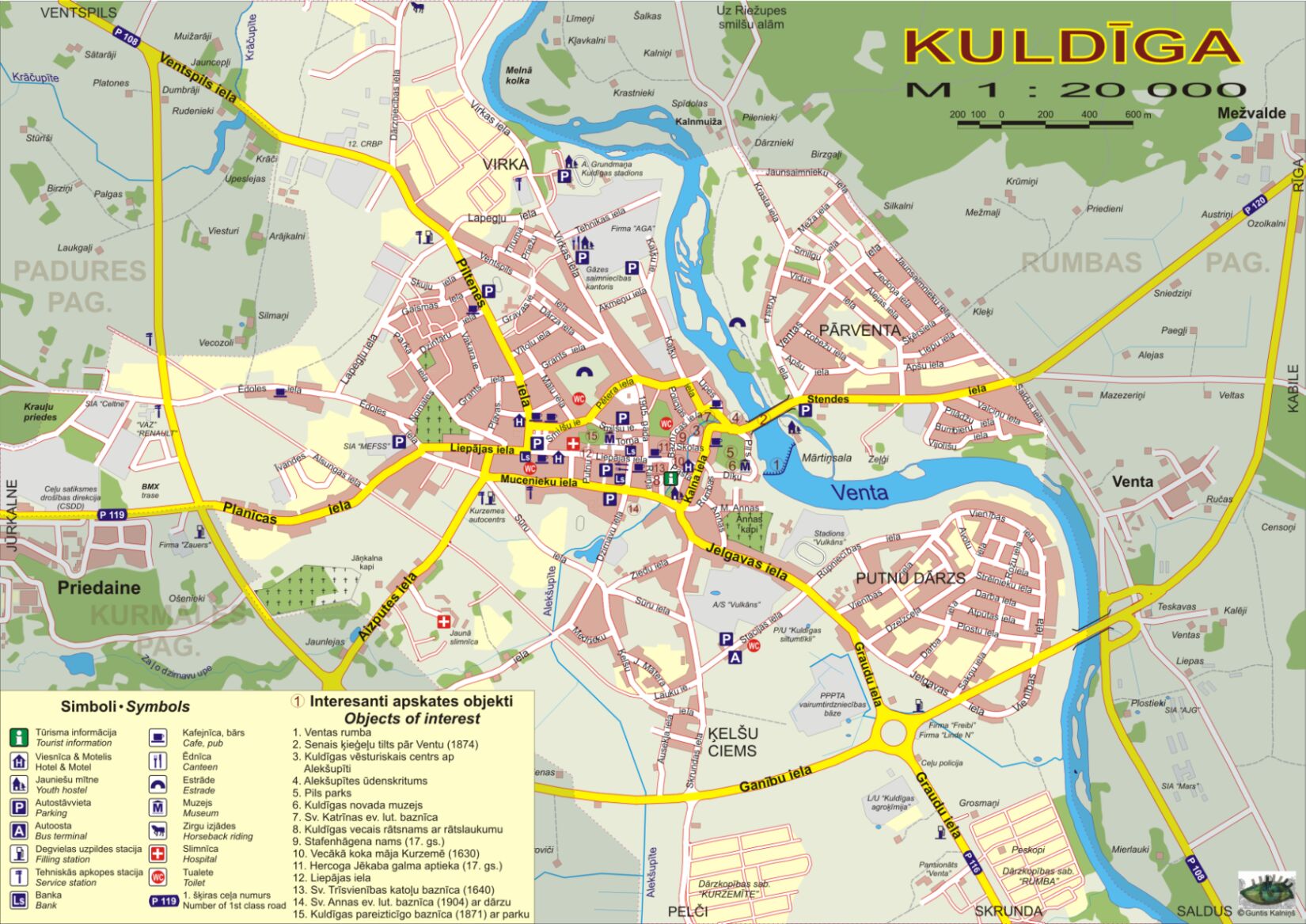 Map of Kuldiga