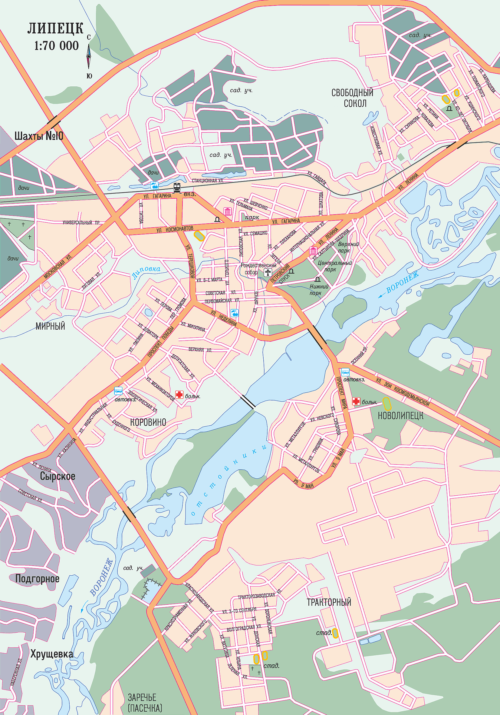 Map of Lipetsk