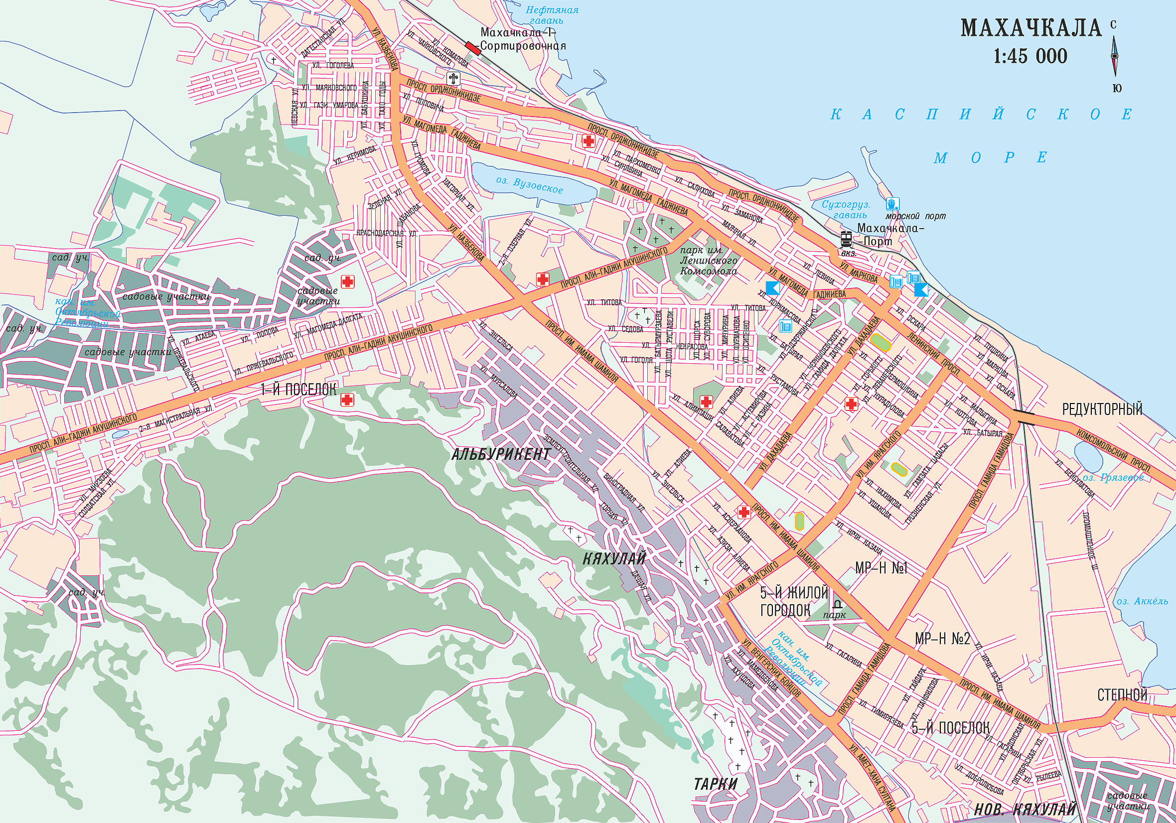 Map of Makhachkala