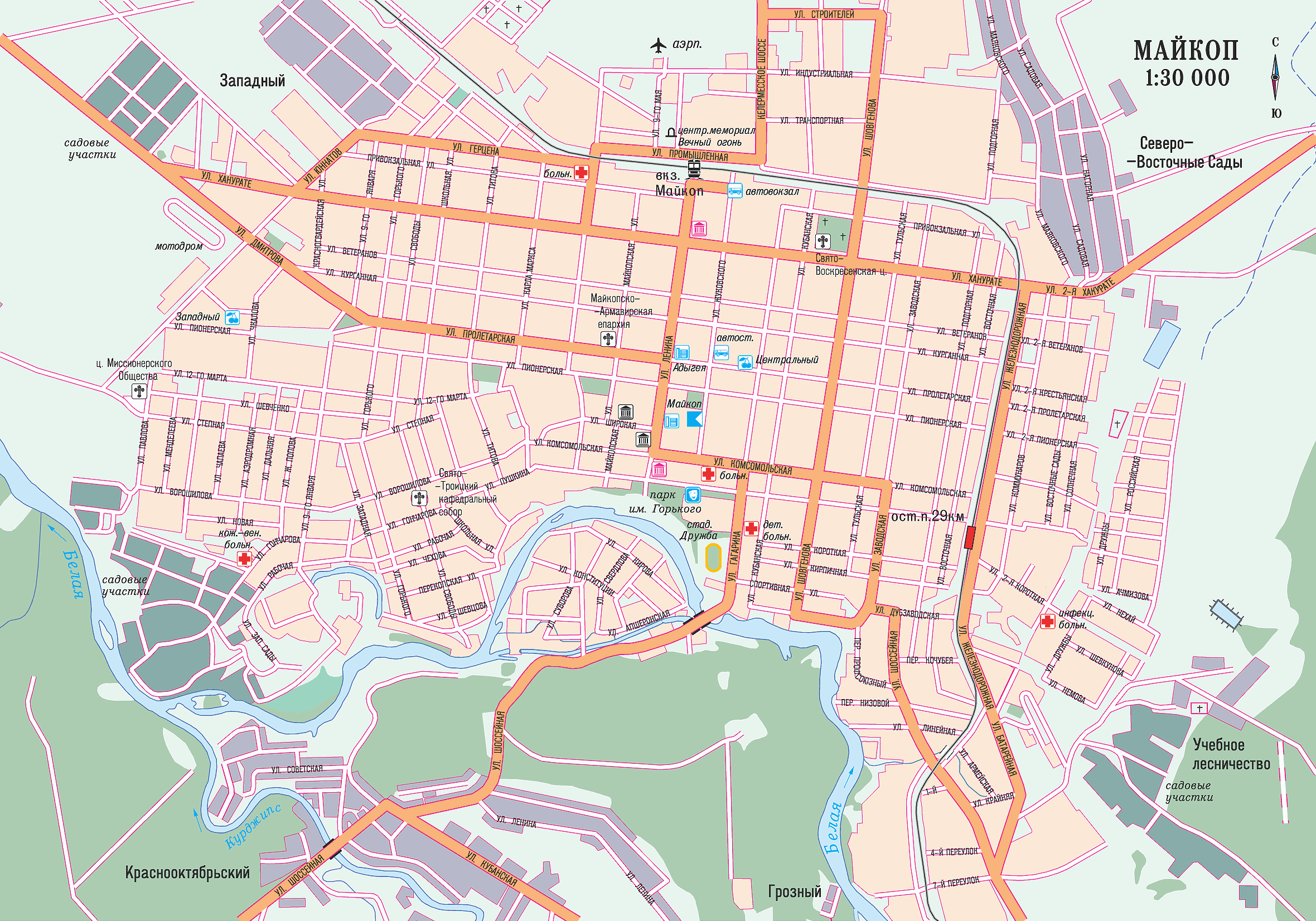 Map of Maykop