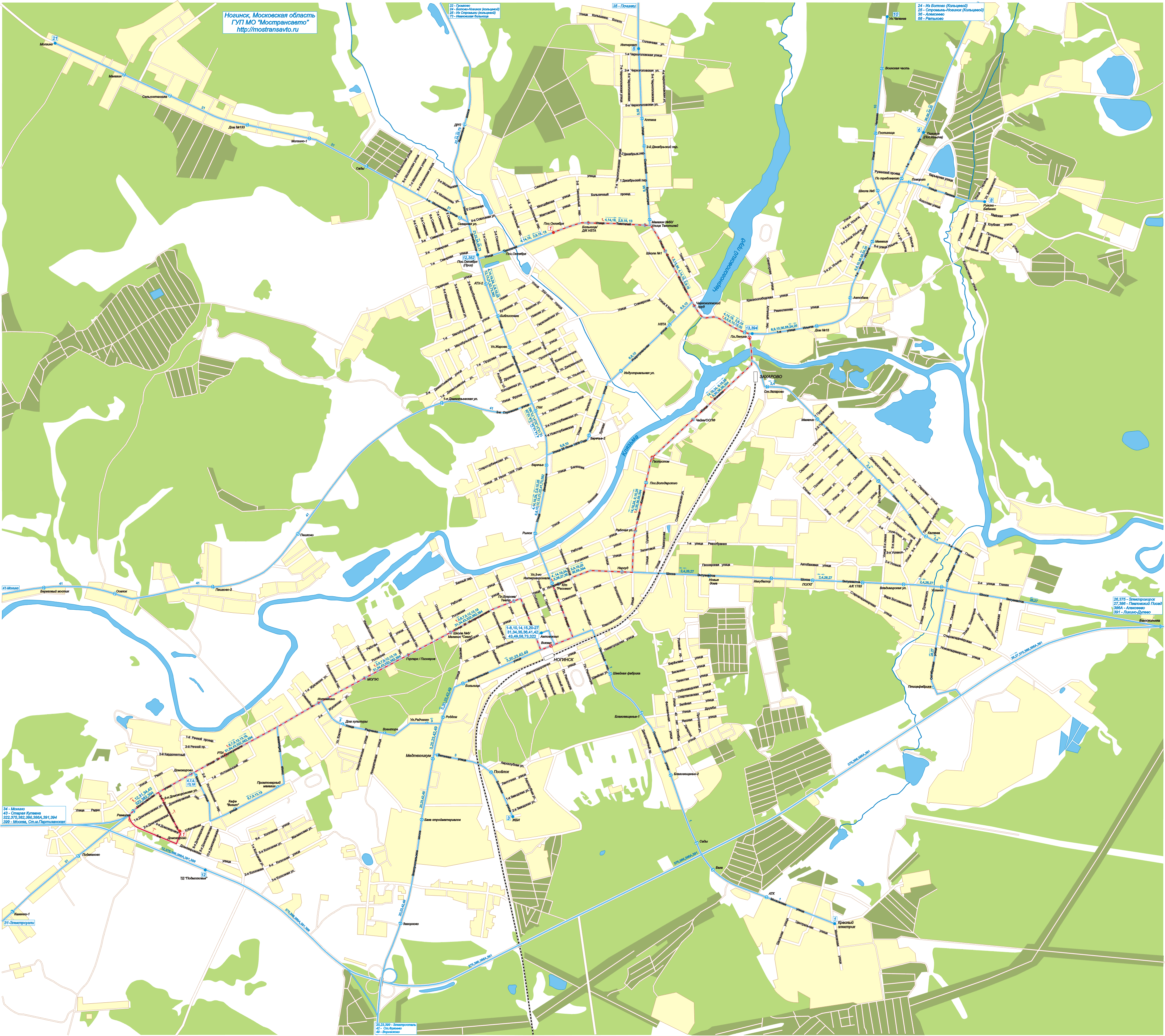 Map of Noginsk