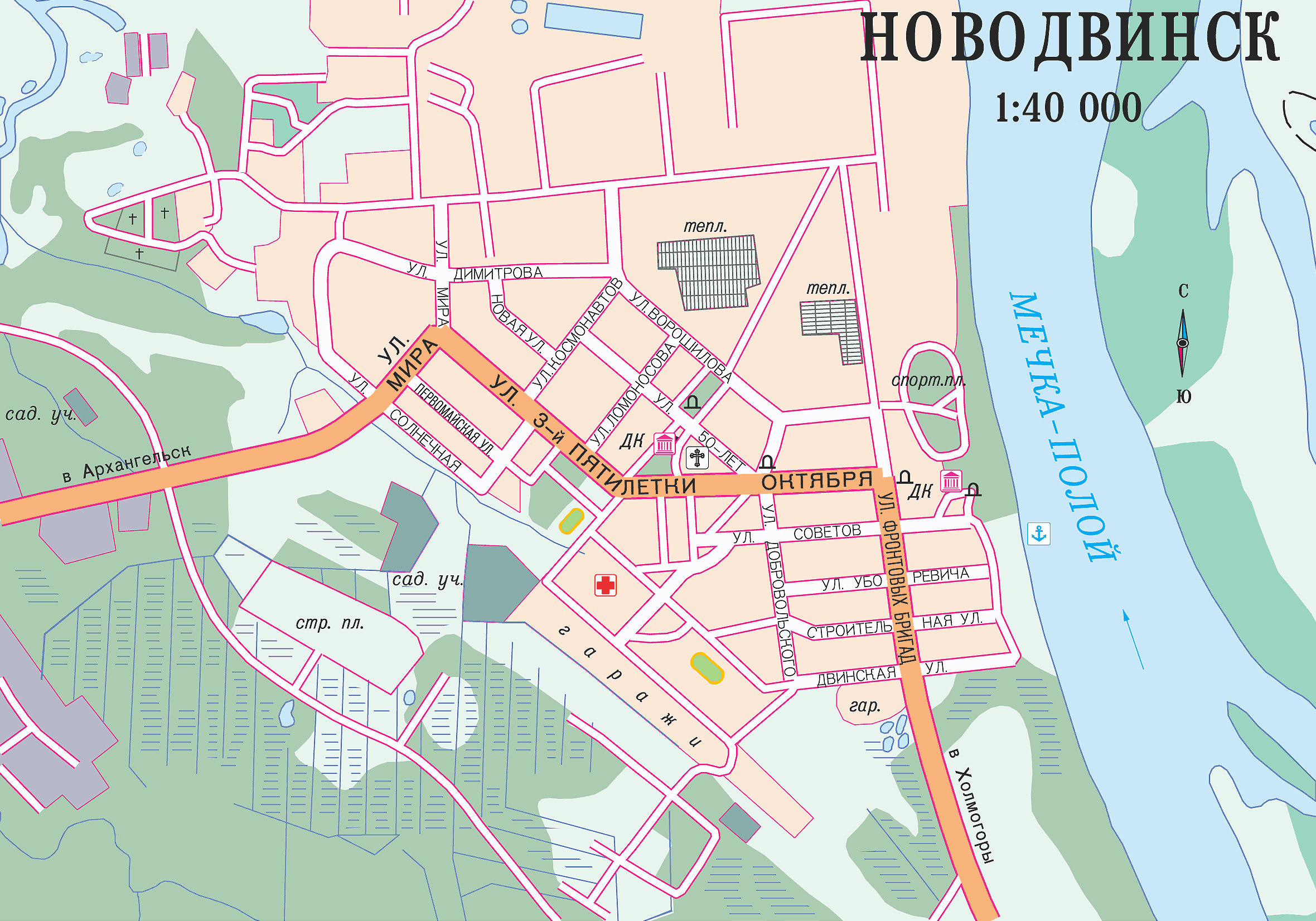 Map of Novodvinsk